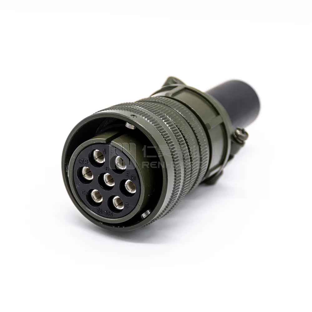 7pin CA3106A24-10S Straight Plug Female Bayonet Servo Motor MS5015 Connector