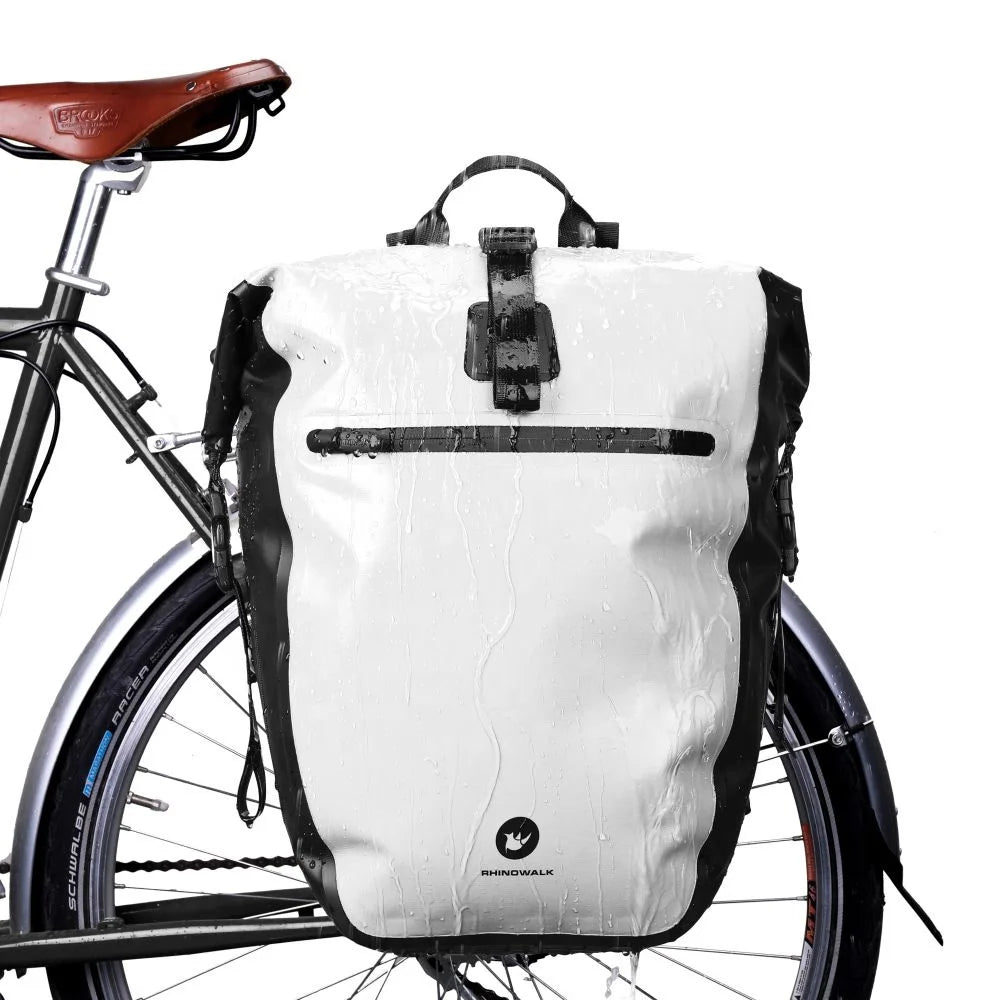 Rhinowalk Waterproof Pannier Backpack Rack Rear Pannier Packing for Urban Bicycle Cargo Backpacking Laptop Rucksack