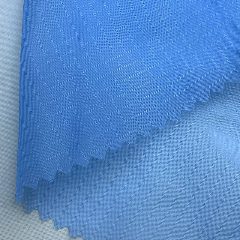 Wholesale Functional Fabric Outdoor Inflating Mattress Fabric Free Sample 30d 0.3 Grid Ripstop Nylon Fabric MegaBDM