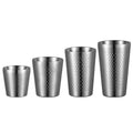 Hammered 175ml 300ml 350ml 500ml Gold Silvery 18/8 Stainless Steel Coffee  Mugs Tumbler Beer Cups