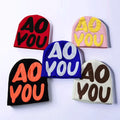 Custom Unisex All Over Puff Print Vinyl Personalized Beanies Wholesale Knit Winter Hat Logo Adult 100% Acrylic Beanie Hats