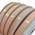 Factory Custom Grosgrain Ribbon  with 3d Gold Foil logo for Flowers