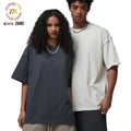 Custom High Quality 100%Cotton Men's Crew Neck T-shirt Oversized Heavyweight Printed Embroidered Logo Exterior Stitching Tshirts