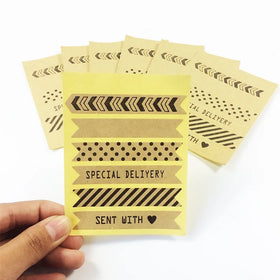 60pcs Per Pack Long Strip Wave Dot Blank Arrow Sealing Sticker Multifunction DIY Decor Sealing Sticker Products Package Label