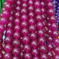 Wholesale 4-12mm Gemstone Round & Flat Round Ruby Stone Loose Beads for Jewelry Making Bracelets and Necklaces