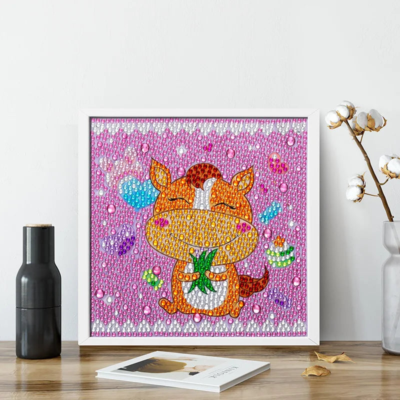 DIY 5D Diamond Painting for Kids Cartoon Crystal Diamond Painting Donkey Home Decoration Wall Art Diamond Art