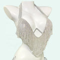 New Trendy Shiny Strap Crystal Bikini Set Diamond With Sparkle Diamond Rhinestone for Summer Beach Party