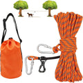 24ft 50ft 75ft 100ft Nylon Dog Lead with Scarf for Yard Camping Parks Outdoor Overhead Trolley System and Dog Tie Out Cable