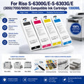 Ocbestjet 1000ML OEM Quality S-6300G/E-S-6303G/E Compatible Ink Cartridge with Stable Chip for Riso Comcolor 3050 7050 9050