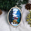 Laser Cutting Service Wood Handmade Wood Christmas Ornaments 3D Layered Santa Claus Christmas Ornaments
