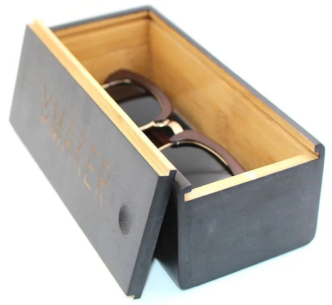 wholesale eyeglass cubic case bamboo wood sunglasses package for sun glasses storage box