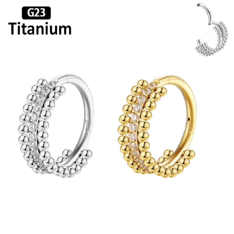 Gaby New Arrive G23 Titanium Septum Puncture Nose Ring Hoop Multi-layered Piercing Helix Piercing Wholesale Piercing Jewelry