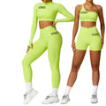 Custom Long Sleeve Activewear Outfits Women Workout Leggings Gym Fitness Sets Yoga Set for Women