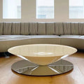 High Fashion Italian Design Light Luxury Marble Coffee Table Simple Modern Oval Household Stainless Steel Coffee Table
