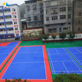 Interlocking PP Material DIY Installation Suspended Badminton Court Tiles Perforated Plastic Floor Sheet Base Flooring