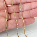 1mm Box Chain Gold 14k Gold Plated Stainless Steel Necklace Joyeria Fina De Acero Inoxidable De China Gold Filled Jewelry