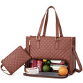 LOVEVOOKNew 2pcs Ladies Shoulder Bags Lunch Box Daily School Business Waterproof Women Laptop Handbags With Insulated Cooler Bag