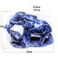 Huiying 203*130mm Son And Mother Elephant Statue Home Furnishing Creative Gemstone Sodalite Arts And Crafts Living decorate Crafts