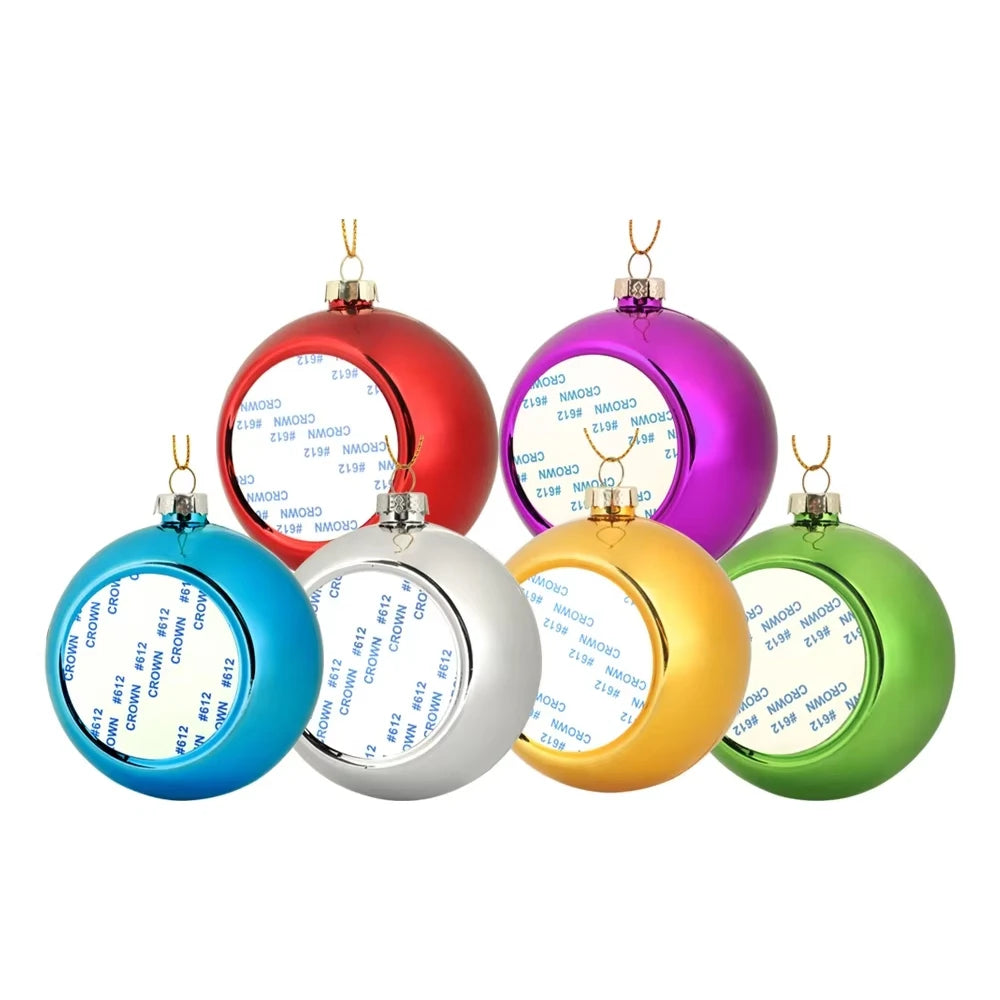 Wholesale High Quality Christmas Baubles Tree Decorated Xmas Blanks 8Cm Sublimation Personalized Hanging Ornaments Ball