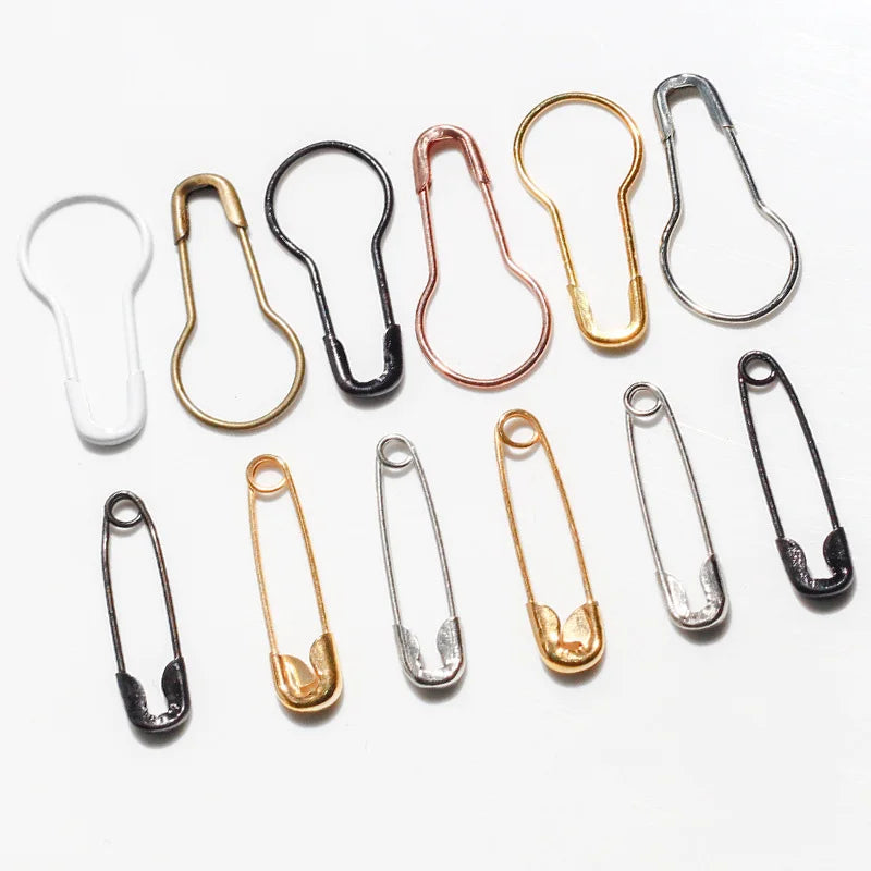 Colorful Bulb Pear Stainless Steel and Brass Material Safety Pin Brooch for Garment Hang Tag