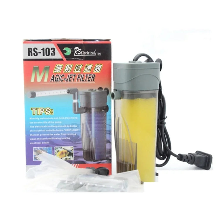 JR Risheng RS-103 Fish tank With Bucket Filter Power External Filter Bucket Aquarium Filter With Water Pump