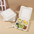 Wholesale Cornstarch Burger Box Microwavable Degradable Disposable Cornstarch Takeaway Lunch Box With Clamshell Box