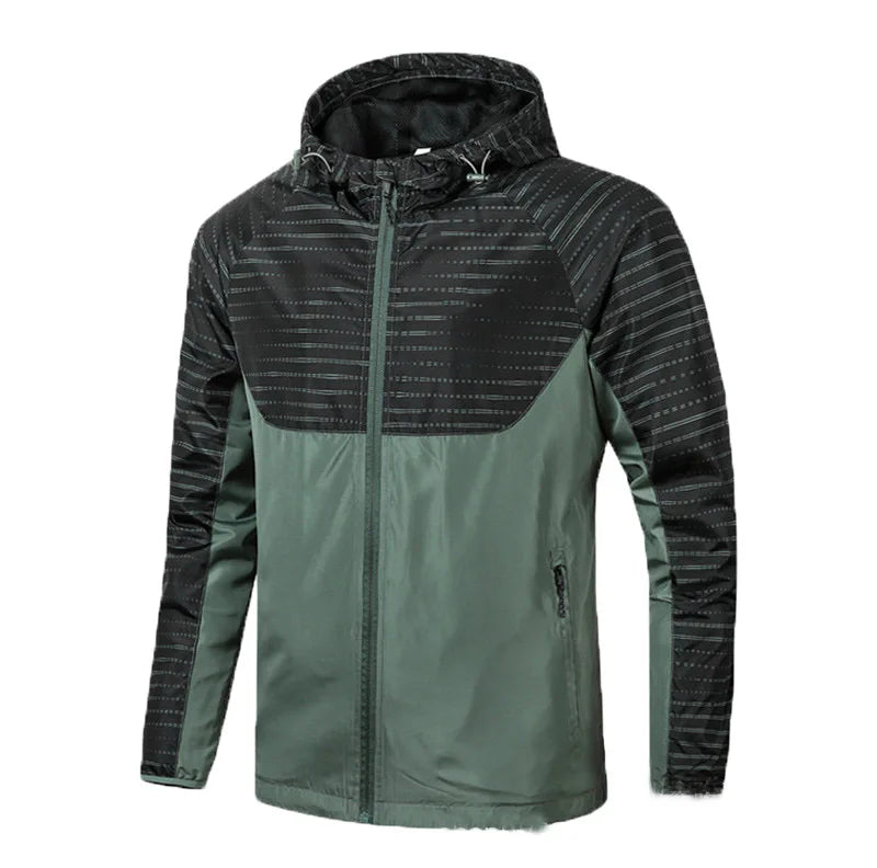 Camouflage Coat Windbreaker Jacket Running Full Zip Coat With Hood Men's Training Tracksuit Jacket Coats for Men XS1999