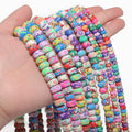 6/8/10mm Polymer Clay Beads Flower Pattern Printing Soft Ceramics Beads Mix Color Flat Round Beads for Make Jewelry DIY Bracelet