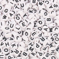 7*4MM Acrylic Alphabet Letter Beads Mixed Color Love Heart Shape Spacer Beads for Jewelry Making DIY Bracelet