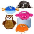 Cute Cartoon Puffer Owl Sound Electronic Dog Toy Automatic Rolling Pet Smart Plush Animal Toy Made of Durable Plastic