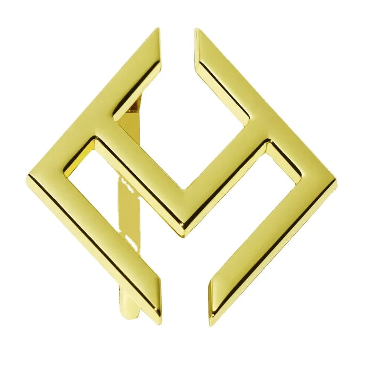 Die Casting Hollow Belt Buckle Designs Zinc Alloy Gold logo Strap Clip Buckle Hardware for Leather Craft