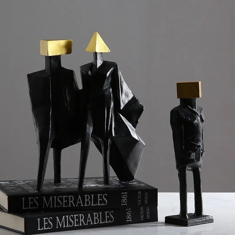 Creative Modern Gold Nugget Figure Decoration Fashion Living Room Hotel Home Accessories Ornaments