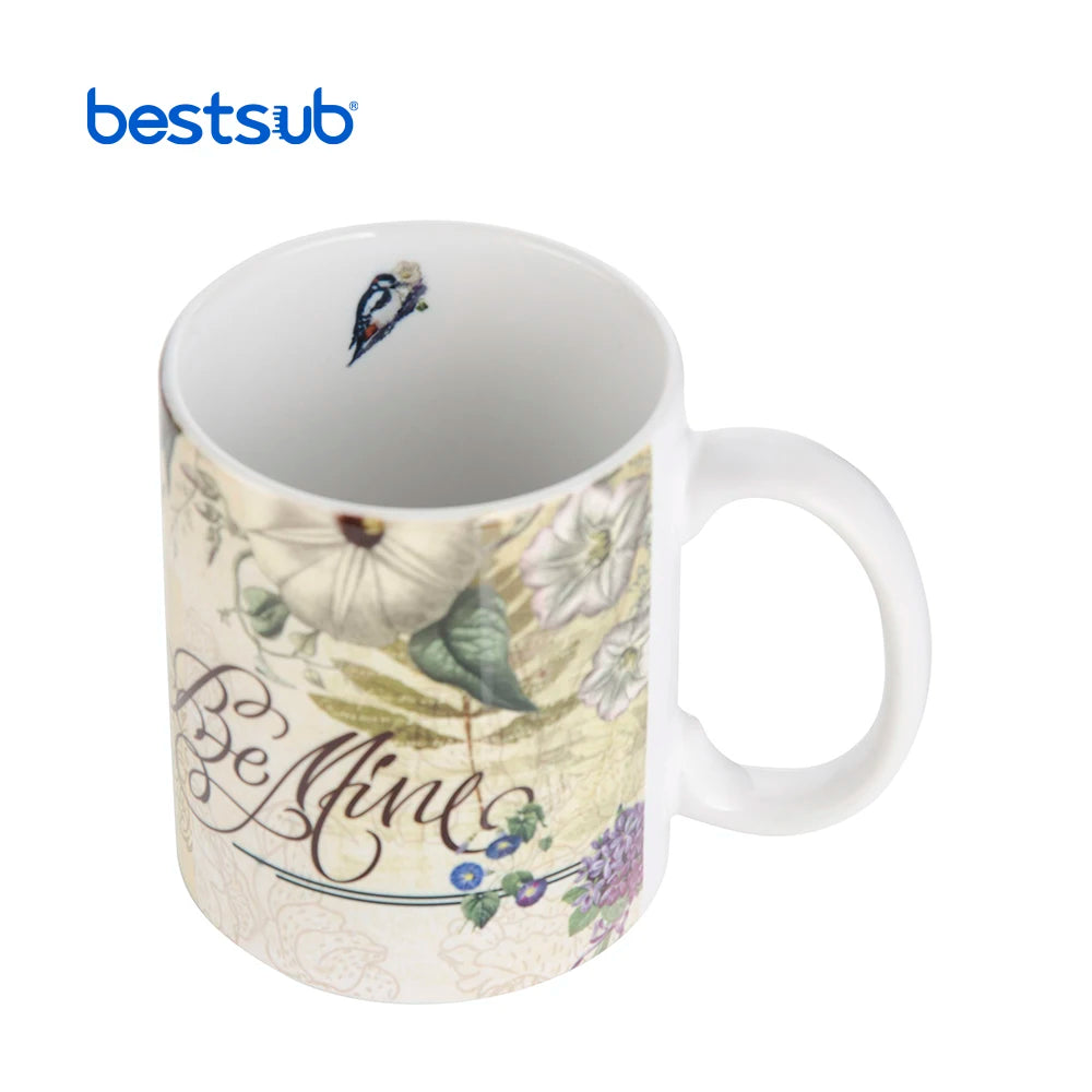 J.S Coatings BestSub Wholesale Custom 11oz Sublimation Blanks Ceramic Printed Classic Inner Lip Coffee Mugs