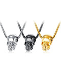 G2008 Hip Hop Jewelry Punk Stainless Steel Skull Pendant Necklaces Mens Jewelry