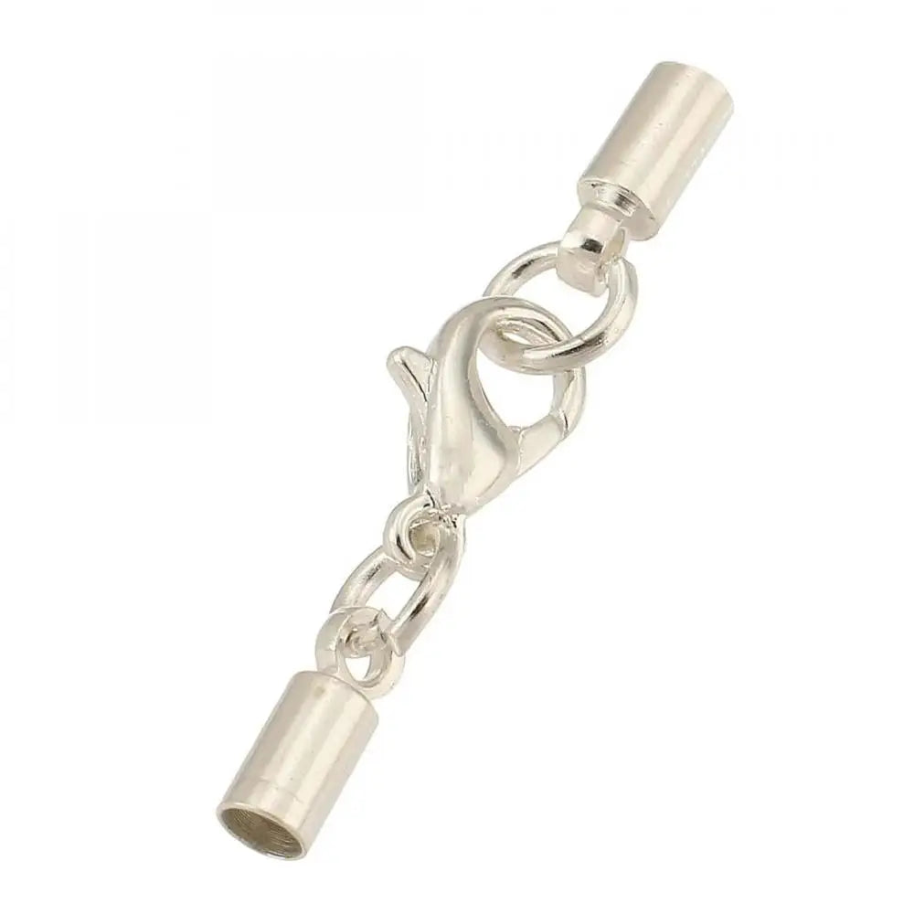 Brass Lobster Claw Cord Clasp with Zinc Alloy Platinum Plated Original Color 29mm Hole Approx 2.5mm 1000PCs/Lot 1638200