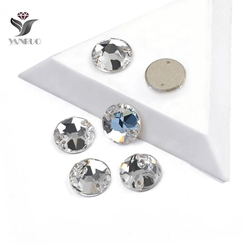 YANRUO 3288 Flat Back Rhinestones Stones for Sewing  Craft Clear Crystals All Sizes Sequins Handmade Rhinestones