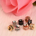 4 Colors Brass Cubic Zirconia Spacer Beads Round Micro Pave CZ Beads Rondelle Rhinestone Beads for DIY Jewelry Making