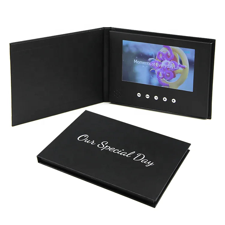Commercial New Technology Products Custom Invitations Lcd Screen Book with Greeting Card Bulk Video Brochure
