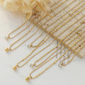 Dropshipping Dainty 18k Pvd Gold Plated Stainless Steel Charms Beads Zircon Pendant Gold Necklace