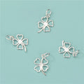 S925 Sterling Silver Four-Leaf Clover Pendant Handmade DIY Accessories for Necklace & Bracelet Fine Rope Jewelry Materials