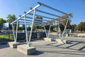 Supersolar Aluminum Carport for 2-Car Parking Solar Structure Waterproof Roof Concrete Foundation 12-Year Warranty High Wind