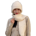 Women Winter Knitted Beanie Hats Scarf for One Ski Mask Ski Cap Outdoor Knit Hats for Woman