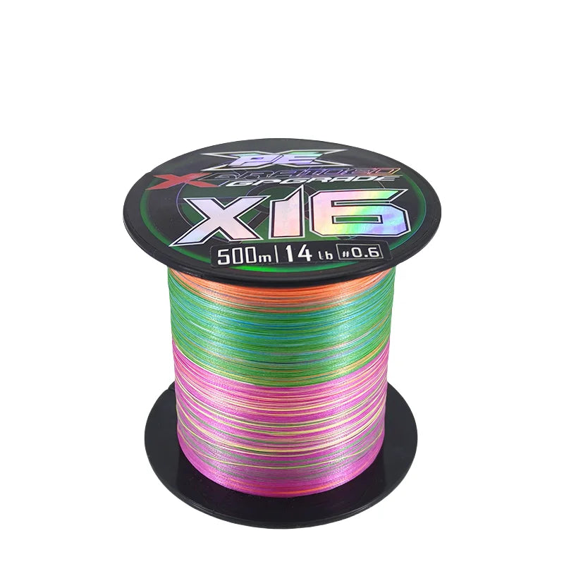 YGK G-SOUL 16-Strand Polyethylene Braided Fishing Line Multicolored Floating River Use Super Strong Durable 300m/500m Length