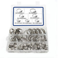 OEM Adjustable 304 Stainless Steel Worm Gear Hose Clamps Kit Assortment of Inch Measurement System Metal Clamps