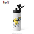 Topjlh Sublimation Water Bottle Stainless Steel Double Wall Insulated Sport Water Bottle With Wide Mouth Lid for Gym Camping