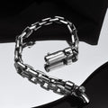 2025 Trend New Design Cool Retro Punk Shing Bolt Bracelet 925 Sterling Silver Fine Chain Link Jewelry Daily Wear for Men Party