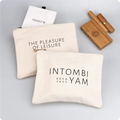 Durable Fashion Letter Portable Large Custom Logo Travel Toiletry Eco Women Multifunction Cotton Canvas Zipper Cosmetic Bags