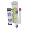 Transparent Cylinder Plastic Tube with Flip Top and Screen Printing for Tennis Ball and Golf Balls Packaging Lipstick Use