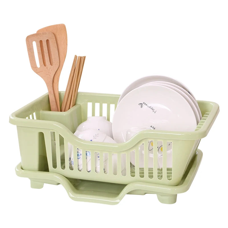 Plastic Kitchen Organizer Plate Tableware Drain Basket Dish Drying Rack Sink Dish Rack Stand Utensil Rack Holder