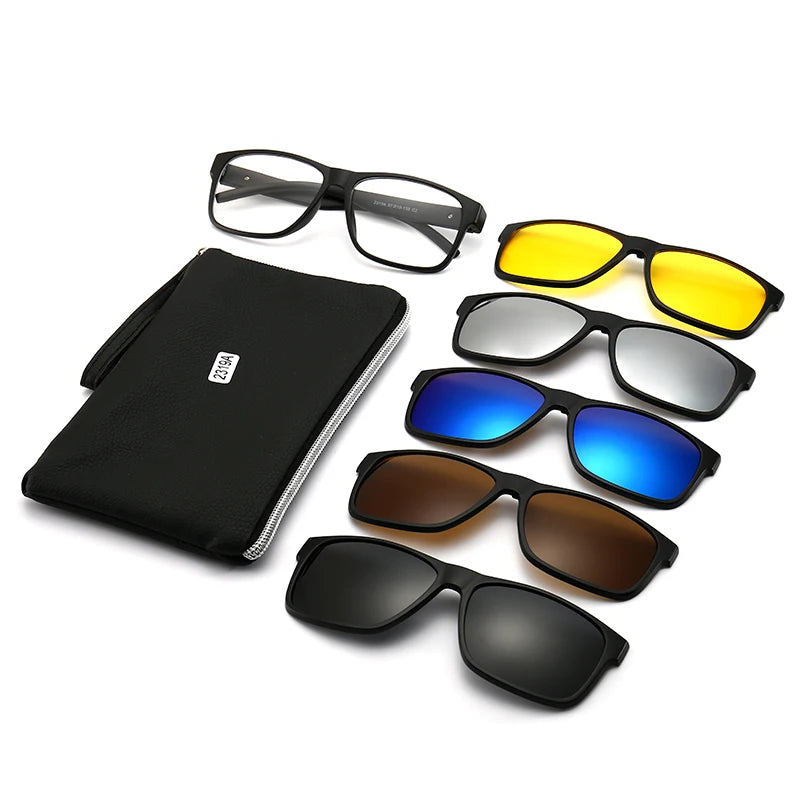 Wholesale Women Men Tr90 Polarized Mirror Lens Magnetic Clip on Shade Sunglasses Sun Glasses Frame Night Vision Glasses 2026